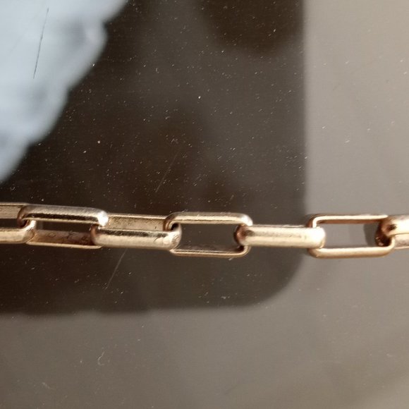 'Patricia Nash'  ARIANNA Russian Gold Paper clip link & Leather - Picture 4 of 10